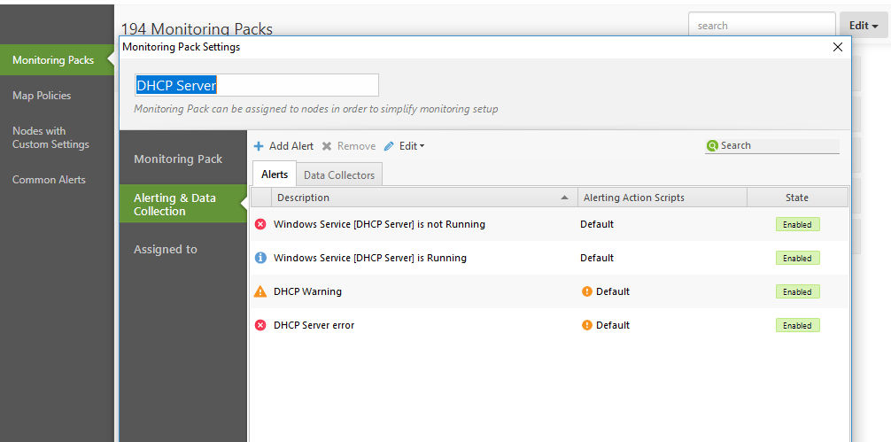 @Sample Monitoring Packs