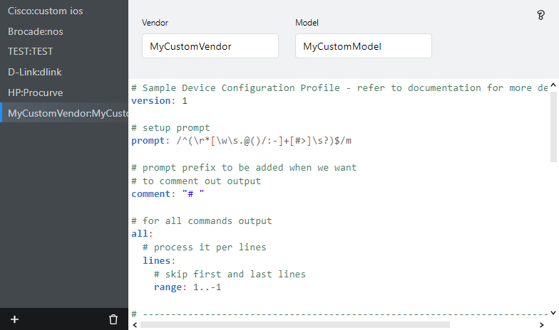 Custom Device Config Profile